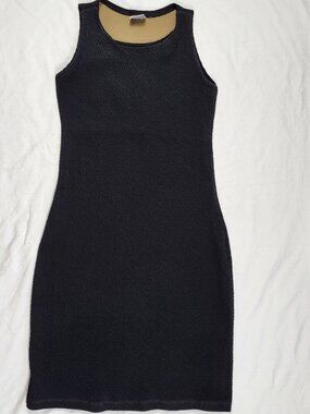 Fargo Company Dress Women's Black Sleeveless Textured Quiet Luxury Night Out